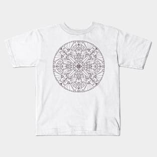 The Rose Window Mandala Pattern Kids T-Shirt